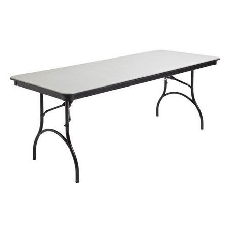 MITYLITE Plastic Folding Table, Gray, 30 x 72 In. RT3072GRB1
